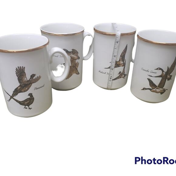 Vintage Gaming Bird Coffee Mugs • Goose Mallard Duck Pheasant • Made In England - Picture 4 of 9